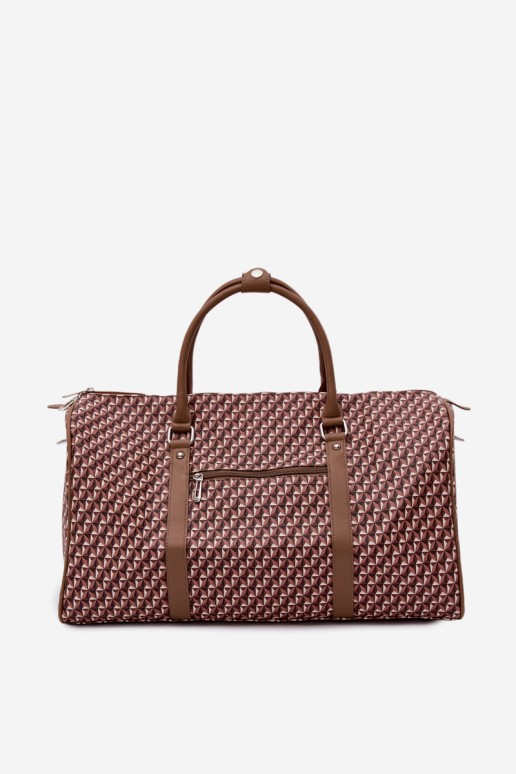 „Flora&Co Suelle“ raštuotas rudas kelioninis krepšys