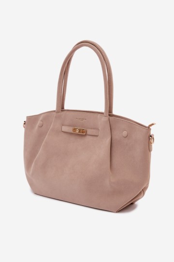 Flora&Co smėlio spalvos Nellia pirkinių krepšys