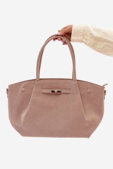 Flora&Co smėlio spalvos Nellia pirkinių krepšys