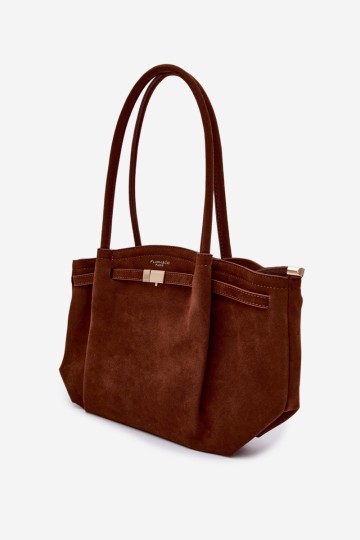 Flora&Co Camel Elleea zomšinis pirkinių krepšys