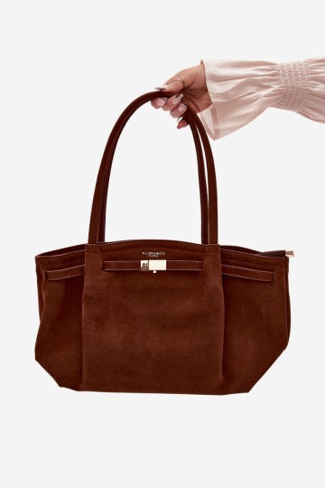 Flora&Co Camel Elleea zomšinis pirkinių krepšys 2
