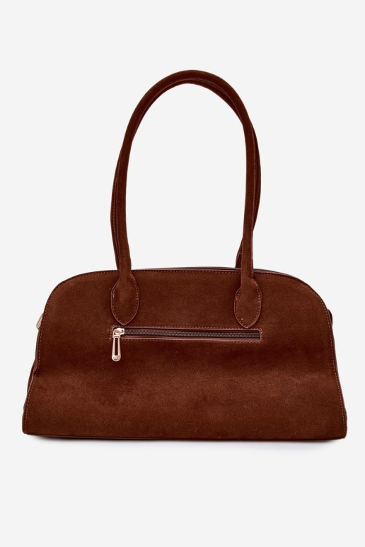 „Flora&Co“ Camel Violette zomšinė rankinė su raktų pakabuku ir sagtimis