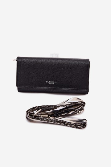 Flora&Co 2 viename piniginė su dirželiu, juoda, Suzette 2
