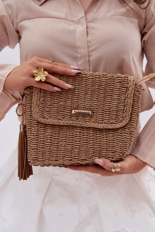 Flora&Co maža austa rankinė-nešiukas, ruda Tamara