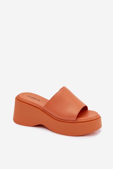 Moteriškos oranžinės „Virelia“ pleištinės basutės 2