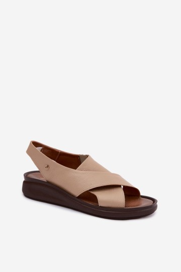 Zazoo 40392 moteriškos odinės basutės kapučino spalvos 2