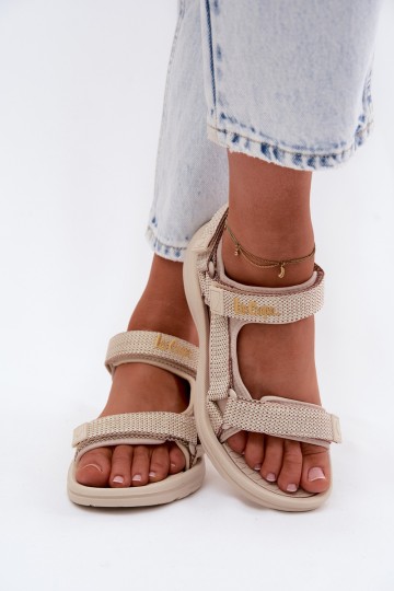 Lee Cooper moteriškos basutės LCW-26-34-4431L smėlio spalvos
