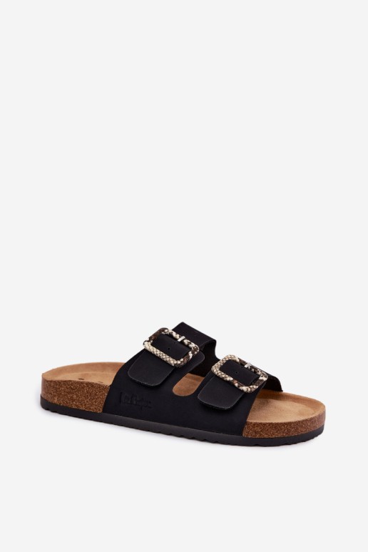 Lee Cooper moteriškos šlepetės su sagtimi LCW-26-35-4450L juodos