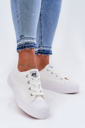Moteriški platforminiai sportbačiai LEE ISLA C WOMEN LOW 50261002.1FG balti