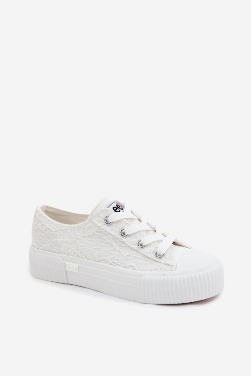 LEE ISLA LACE WOMEN LOW 50261003.1FG balti nėriniuoti platforminiai sportbačiai