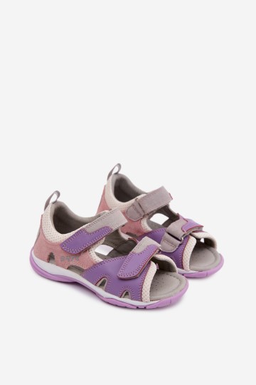 Bartek 84413-85 violetinės odinės basutės mergaitėms 2