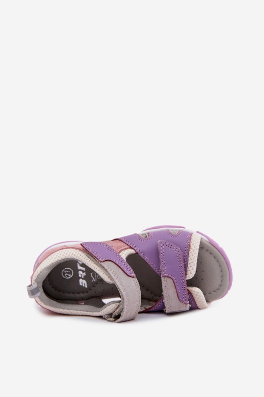 Bartek 84413-85 violetinės odinės basutės mergaitėms