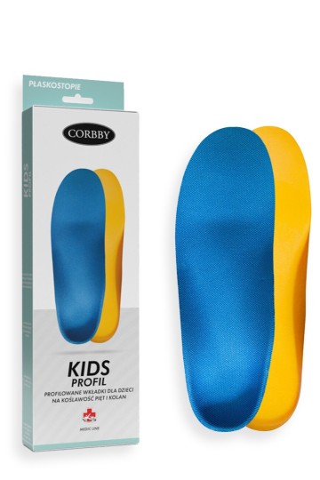 CORBBY KIDS PROFILE Kontūriniai vidpadžiai vaikams, skirti kulno ir kelio valgus deformacijai