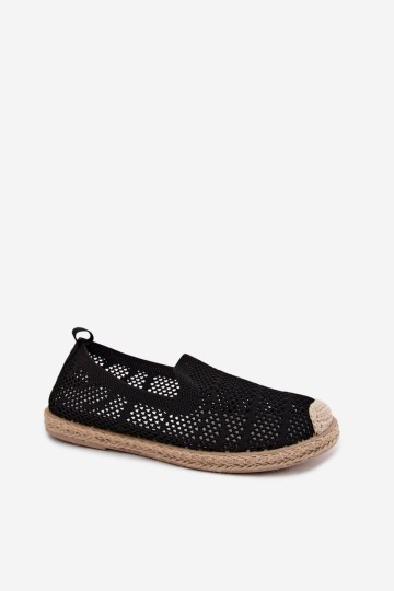 „Candessa“ juodos ažūrinės espadrilės moterims 2