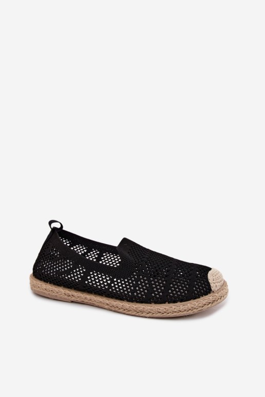 „Candessa“ juodos ažūrinės espadrilės moterims