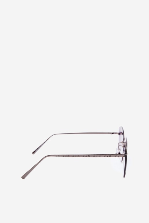 Be rėmelių akiniai nuo saulės su UV 400 filtru, juodi