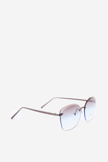 Be rėmelių akiniai nuo saulės su UV 400 filtru, mėlyni 2