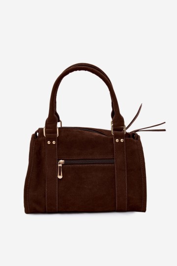 Flora&Co šokolado spalvos „Lendra Suede“ moteriška rankinė