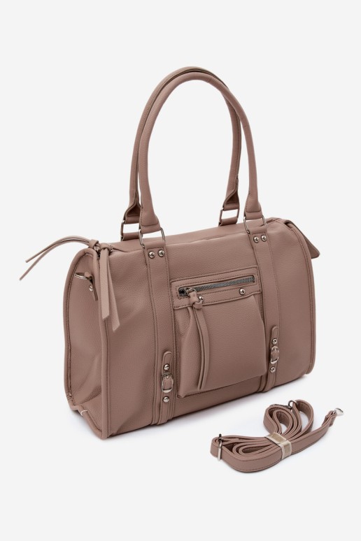 Flora&Co didelė smėlio spalvos odinė rankinė Nolita