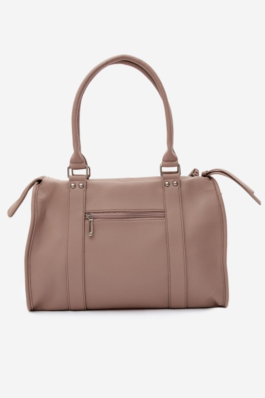 Flora&Co didelė smėlio spalvos odinė rankinė Nolita