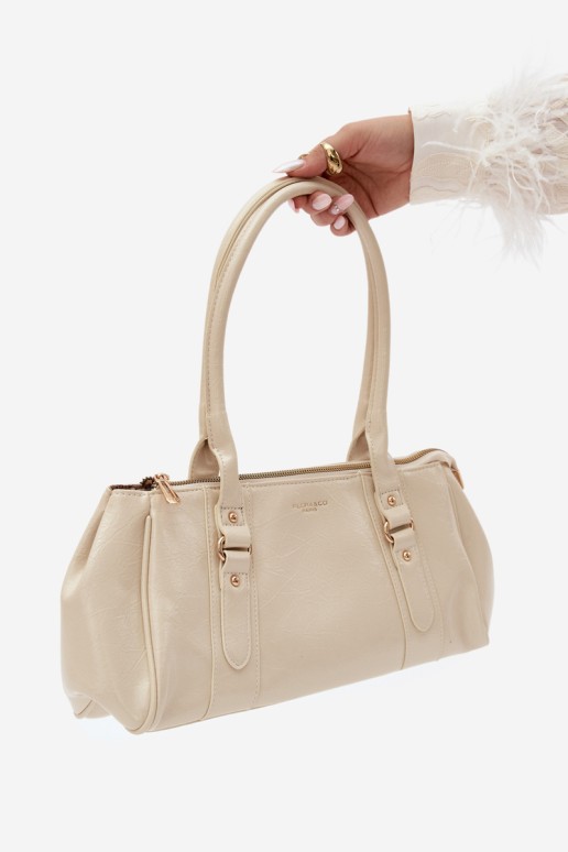 Flora&Co moteriška odinė rankinė Ecru Muni