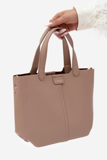 Flora&Co Blaire smėlio spalvos odinė moteriška rankinė