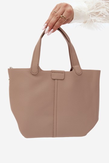 Flora&Co Blaire smėlio spalvos odinė moteriška rankinė 2