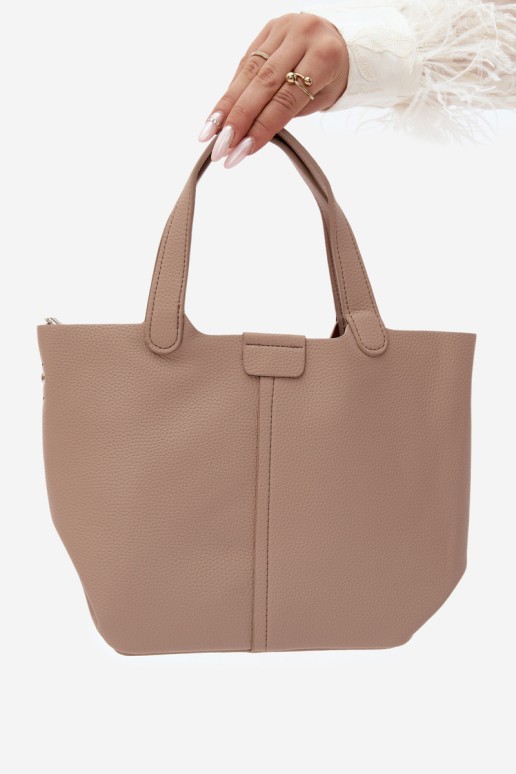 Flora&Co Blaire smėlio spalvos odinė moteriška rankinė