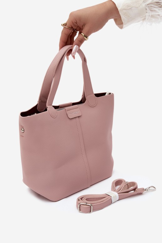 Flora&Co Blaire rožinės spalvos odinė moteriška rankinė
