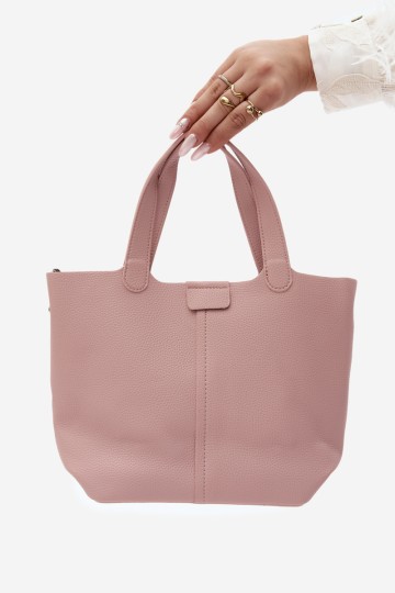 Flora&Co Blaire rožinės spalvos odinė moteriška rankinė