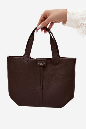 Flora&Co moteriška odinė rankinė šokolado spalvos Blaire