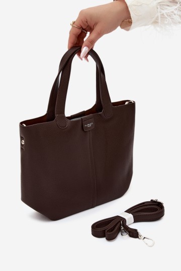 Flora&Co moteriška odinė rankinė šokolado spalvos Blaire 2
