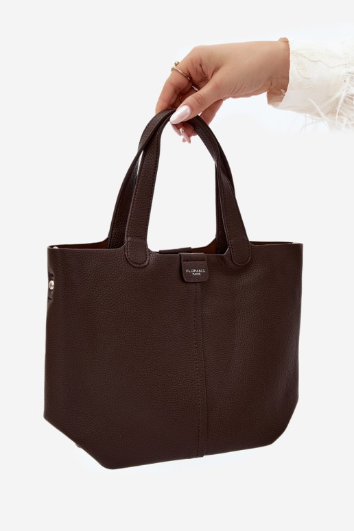Flora&Co moteriška odinė rankinė šokolado spalvos Blaire