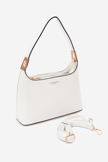 Flora&Co Gretta balta odinė moteriška rankinė