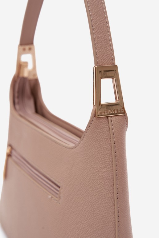 Flora&Co Gretta smėlio spalvos odinė moteriška rankinė