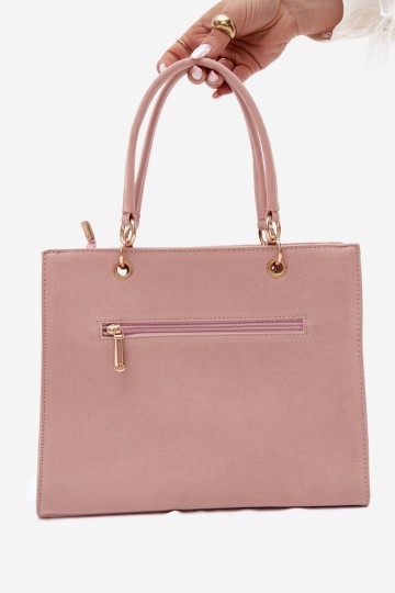 Flora&Co moteriškas zomšos rožinis Ottilie rankinukas