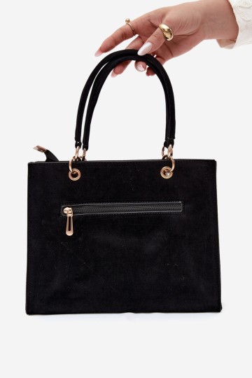 Flora&Co moteriška juoda zomšos Ottilie rankinė