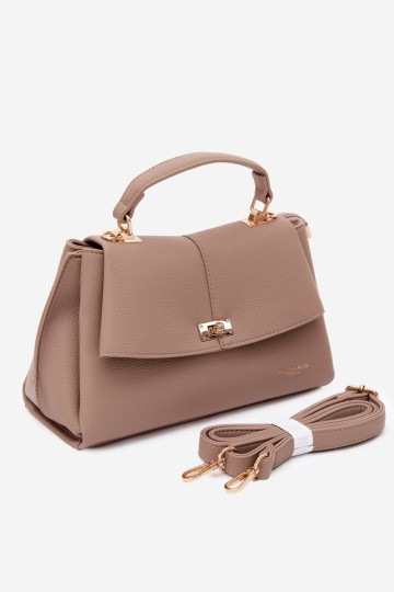 Flora&Co Sybella smėlio spalvos odinė moteriška rankinė 2