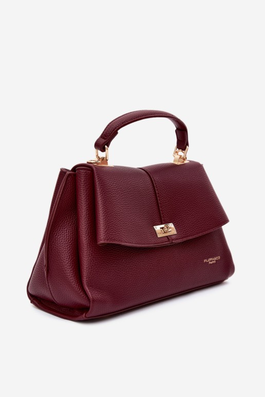 Flora&Co Sybella bordo spalvos odinė moteriška rankinė