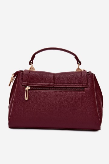 Flora&Co Sybella bordo spalvos odinė moteriška rankinė