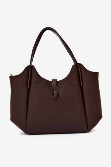 Flora&Co moteriška odinė rankinė šokolado ir karamelės spalvos 2