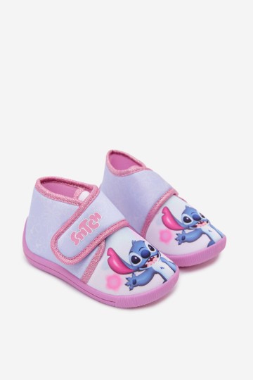 Winslet rožinės šlepetės mergaitėms su lipdukais STITCH 2