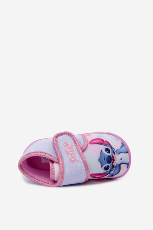 Winslet rožinės šlepetės mergaitėms su lipdukais STITCH
