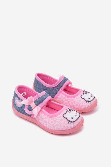 Šlepetės mergaitėms su lipdukais HELLO KITTY Pink Shani 2