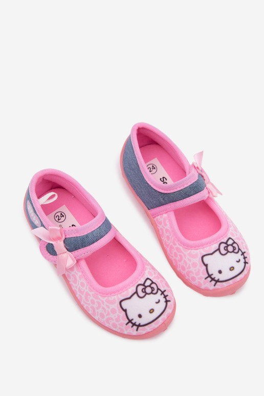 Šlepetės mergaitėms su lipdukais HELLO KITTY Pink Shani