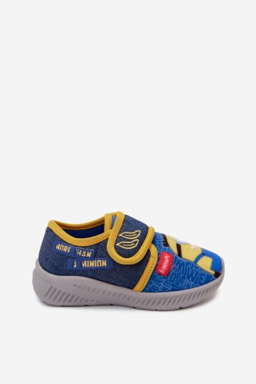 Vaikiškos šlepetės „Minions“ mėlynos ir geltonos spalvos