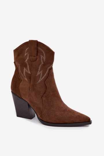 Moteriški kaubojiški aulinukai su kulnu Camel spalvos „Berella“ 2