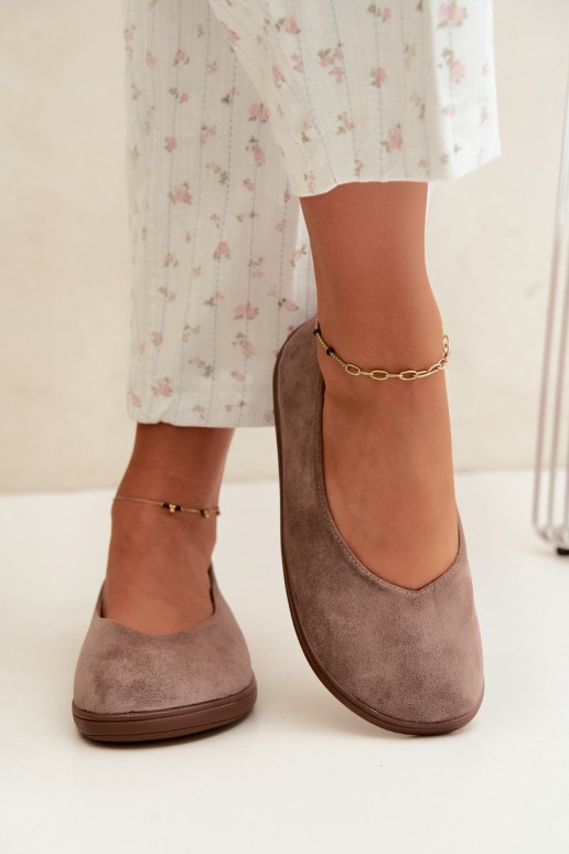Barefoot Taupe Hollin moteriški baleto bateliai
