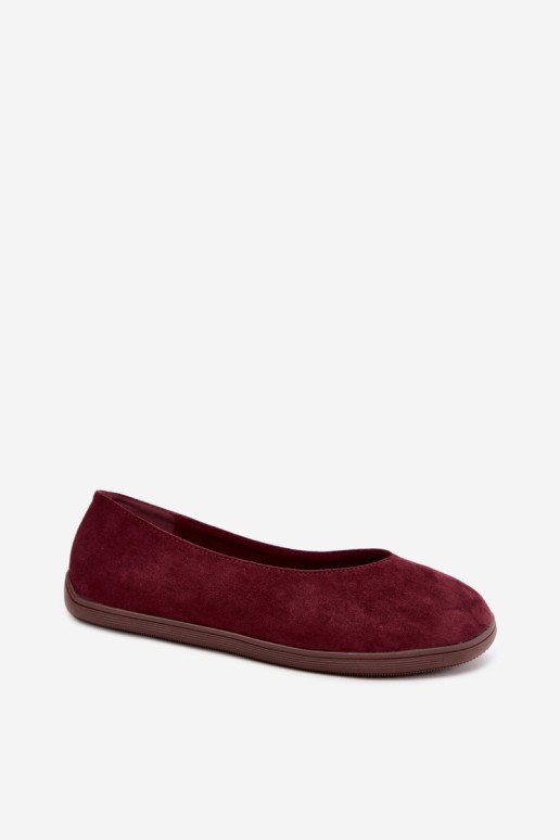 Hollin moteriški basi bordo spalvos baleto bateliai