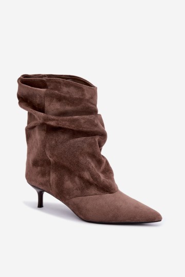 Khaki spalvos „Farren Slouchy“ užsegami aulinukai iki kulno 2